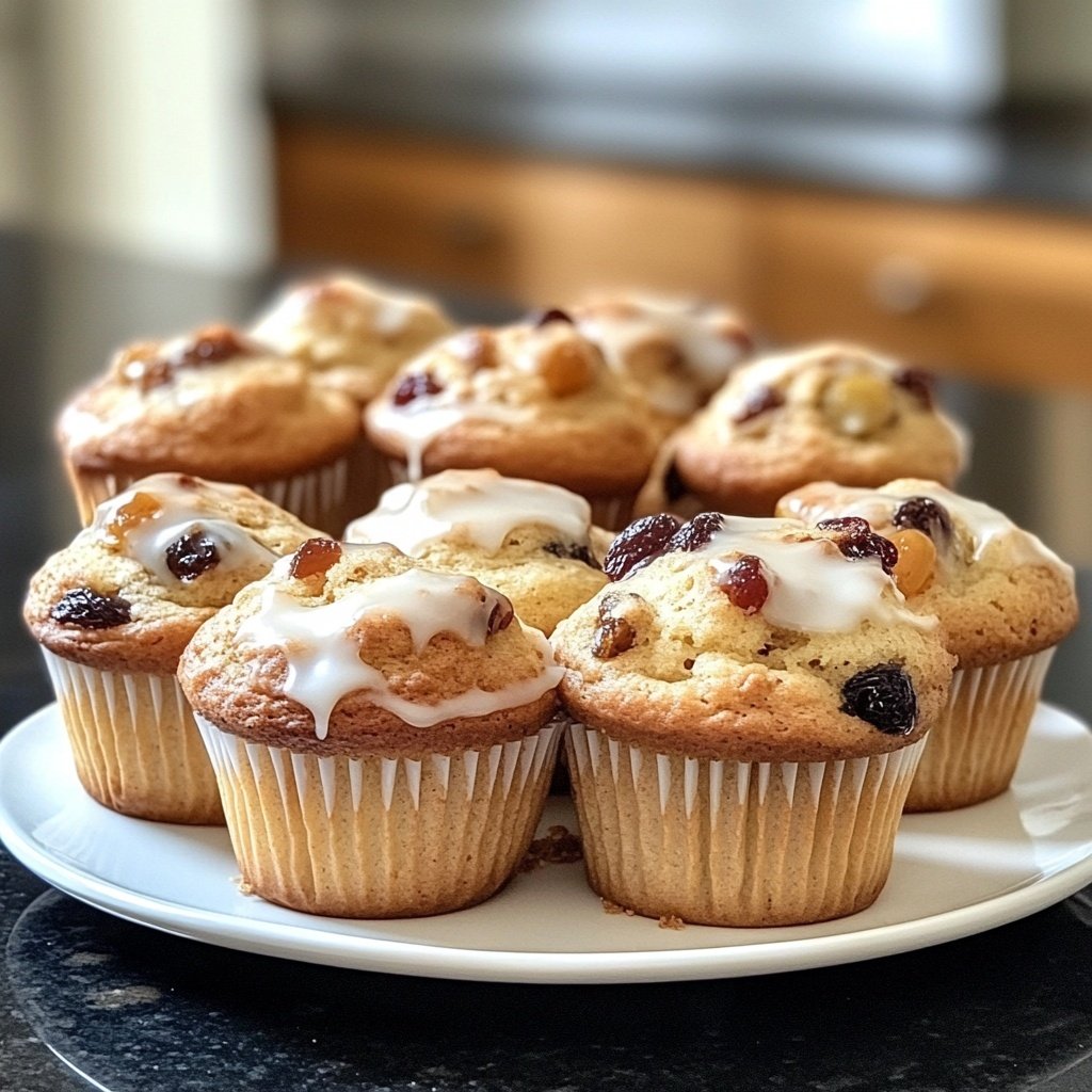 Easy Christmas Stollen Muffins