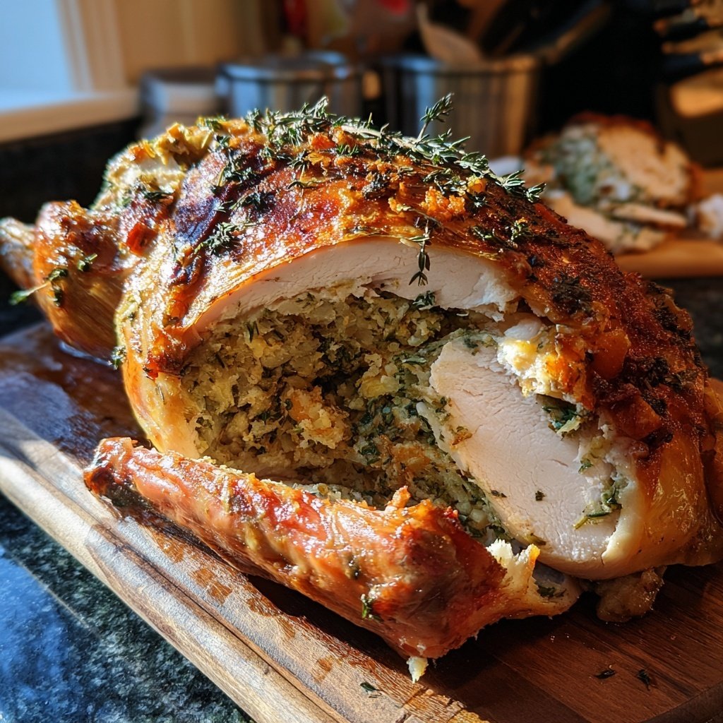 Seasonal & Festive Thanksgiving Herb Stuffed Turkey