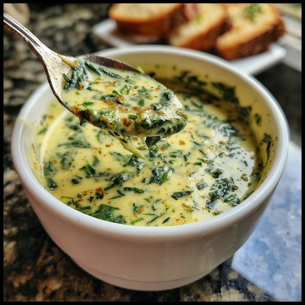 Creamy Lemon Spinach Soup