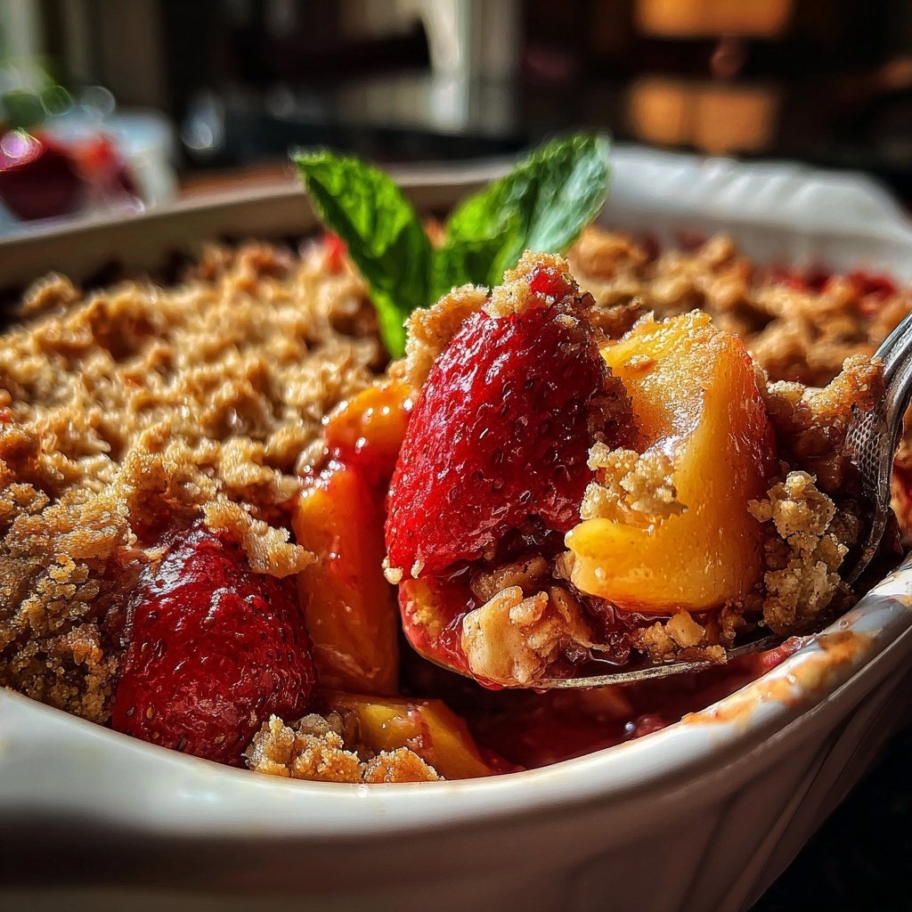 Strawberry Peach Crisp