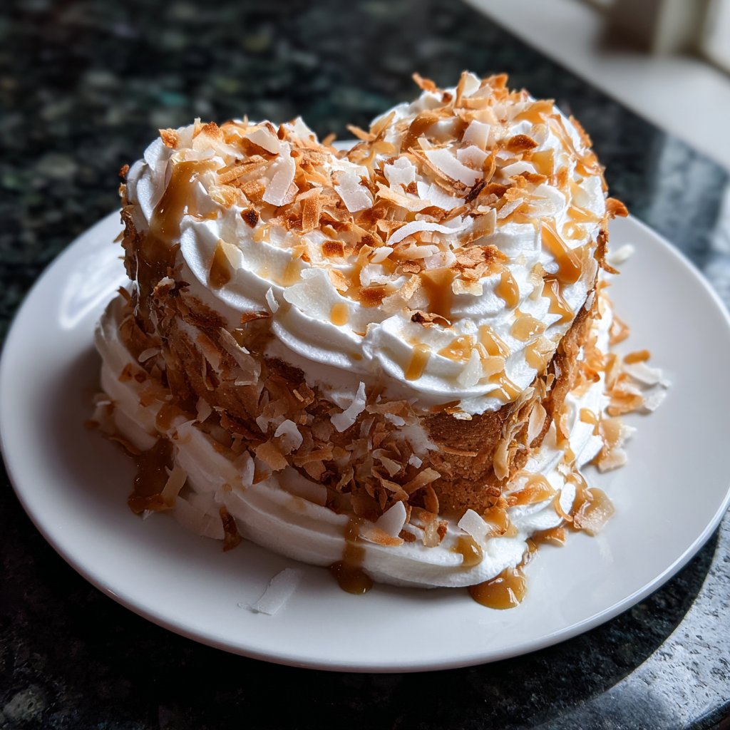 Mini Heart Cake with Coconut Cream