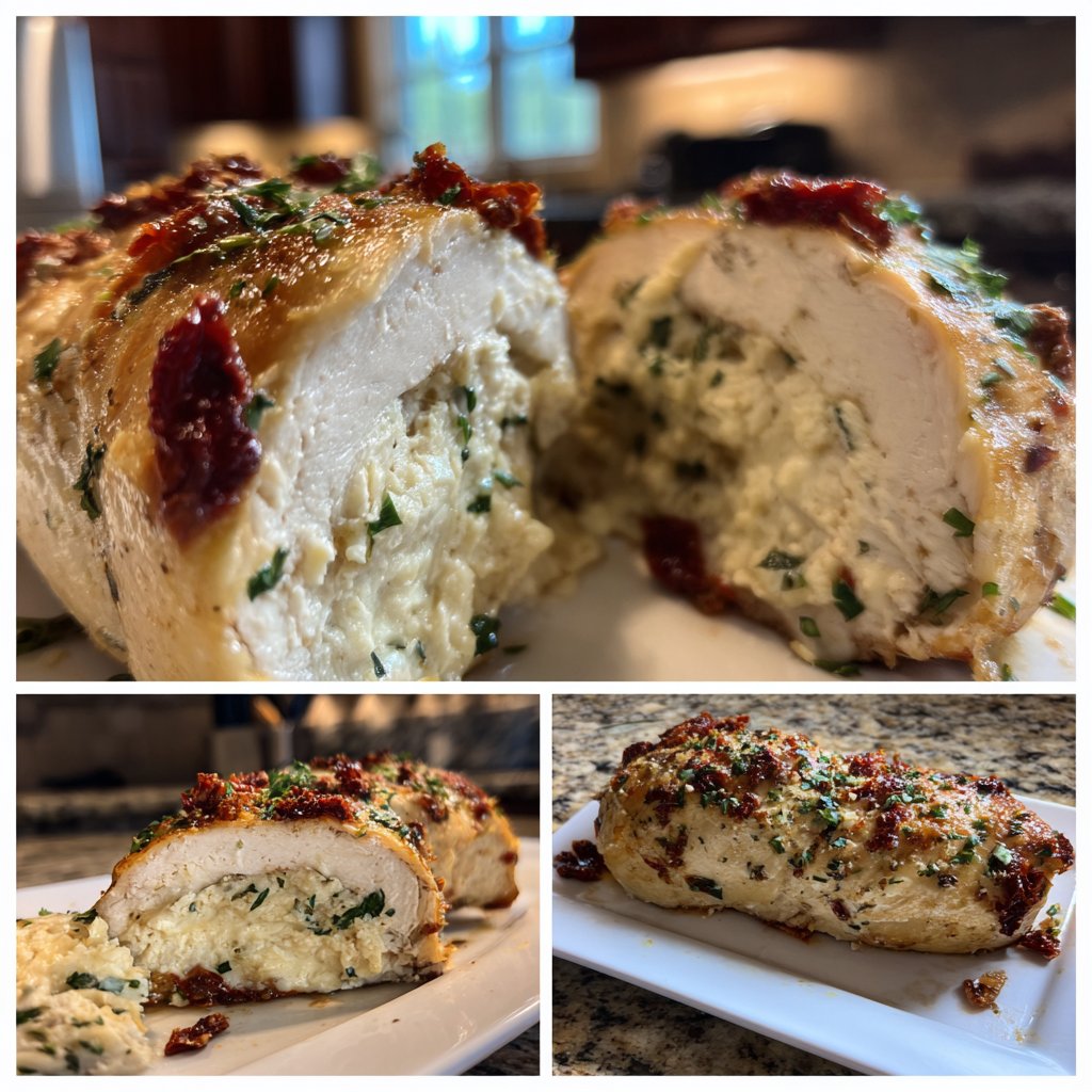 Chicken Roulade with Cream Cheese Filling