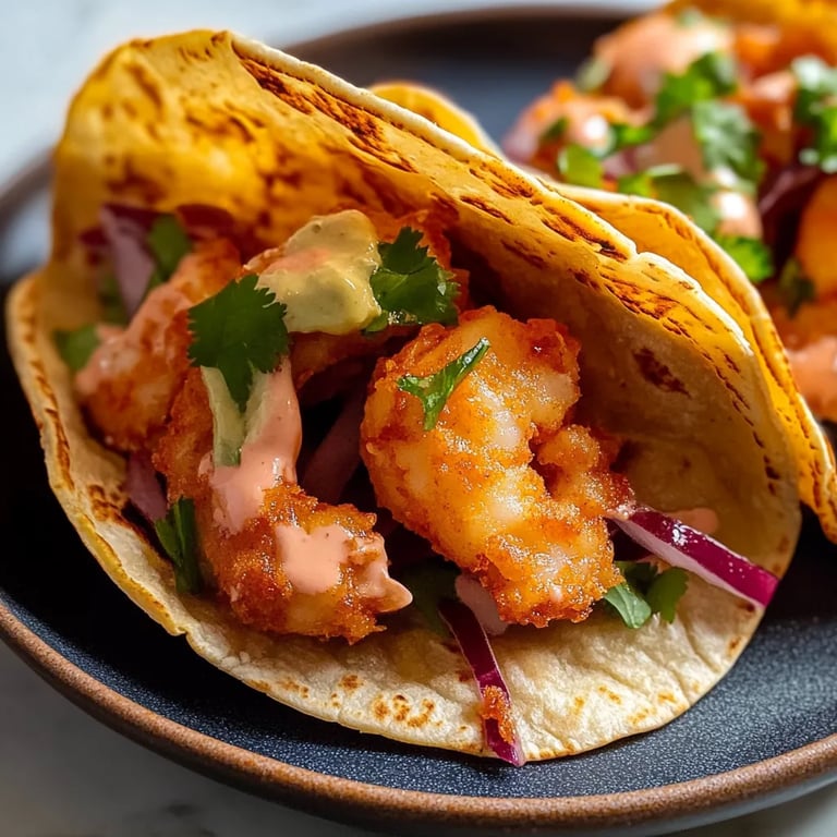 Air Fryer Bang Bang Shrimp Tacos