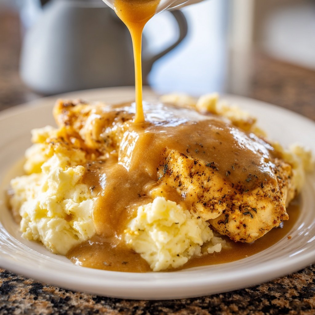 Comfort Food Creamy Chicken and Mashed Potatoes