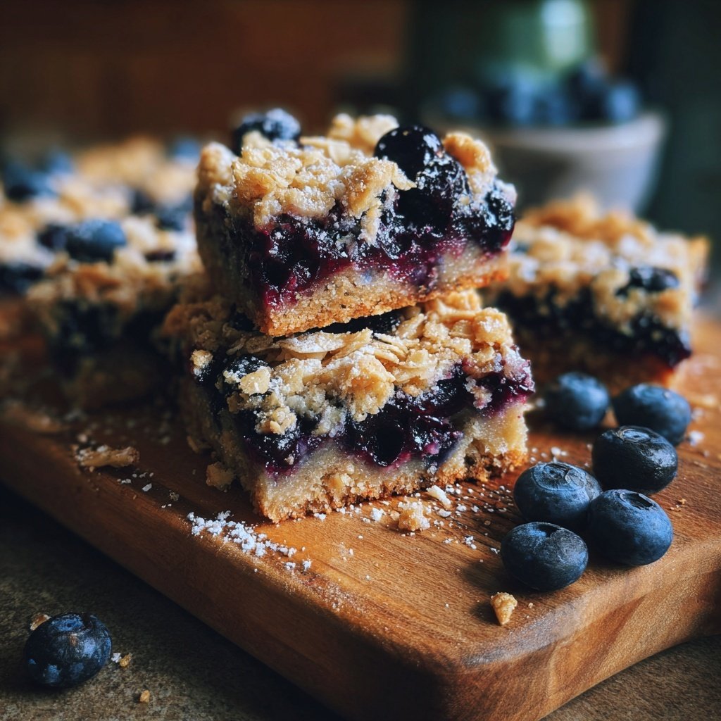 Blueberry Lemon Oat Squares